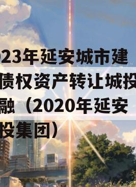 2023年延安城市建投债权资产转让城投债定融（2020年延安城投集团）