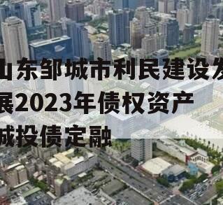 山东邹城市利民建设发展2023年债权资产城投债定融