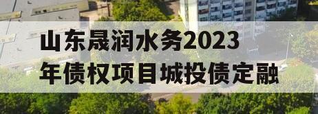 山东晟润水务2023年债权项目城投债定融