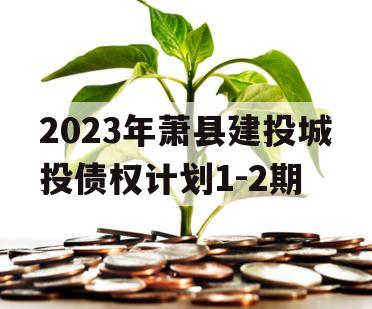 2023年萧县建投城投债权计划1-2期